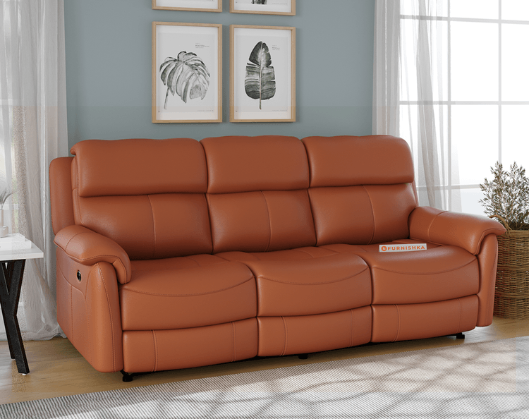 Taurus Leather 3 Seater Recliner Sofa