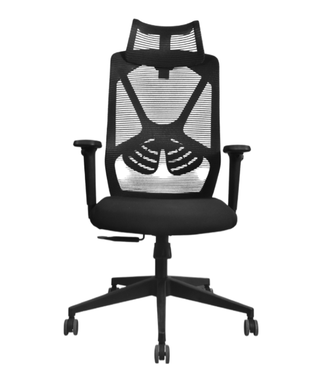 Maxi High Back Office Chair - Black Back & Black Seat