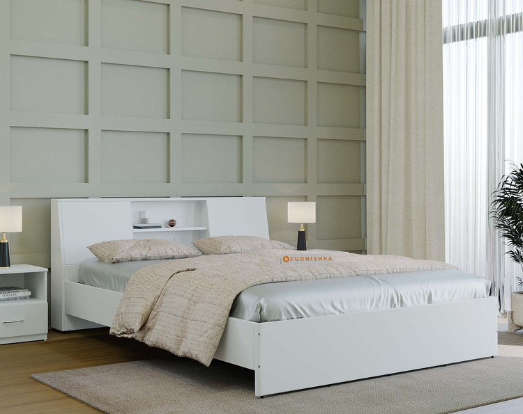 Allen Queen Bed without Storage in White