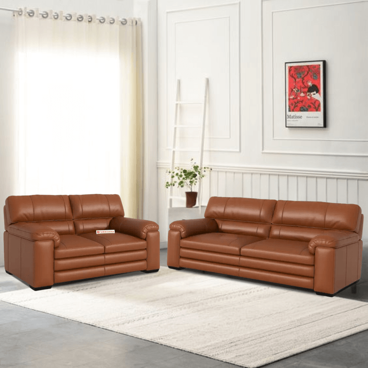 Daniel Leather 3+2 Seater Sofa Set