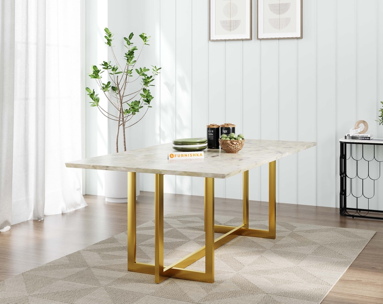 RODANO DINING TABLE WITH AUSTRALIAN ONYX TOP - 6 SEATER