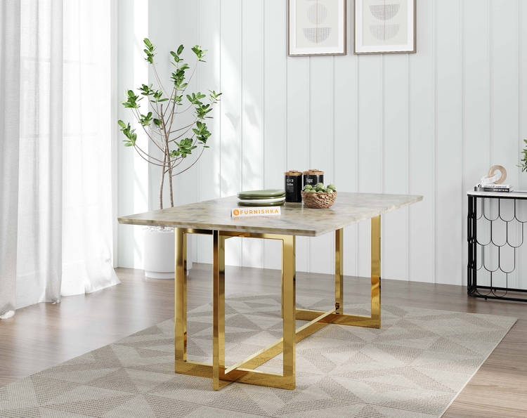 RODANO DINING TABLE WITH AUSTRALIAN ONYX TOP - 4 SEATER