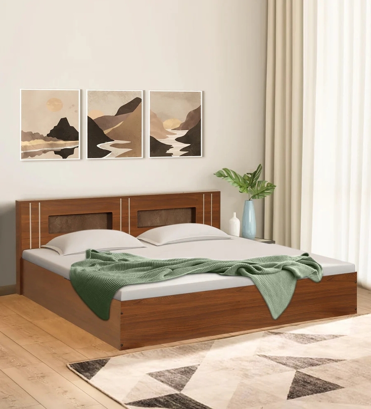 Iris Engineered Wood Queen Size Bed without Storage