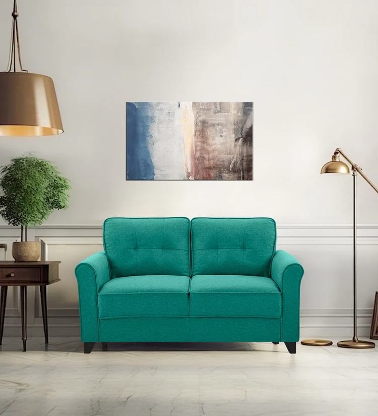 Textura Miranda 2 Seater Sofa In Cerulean Blue Colour