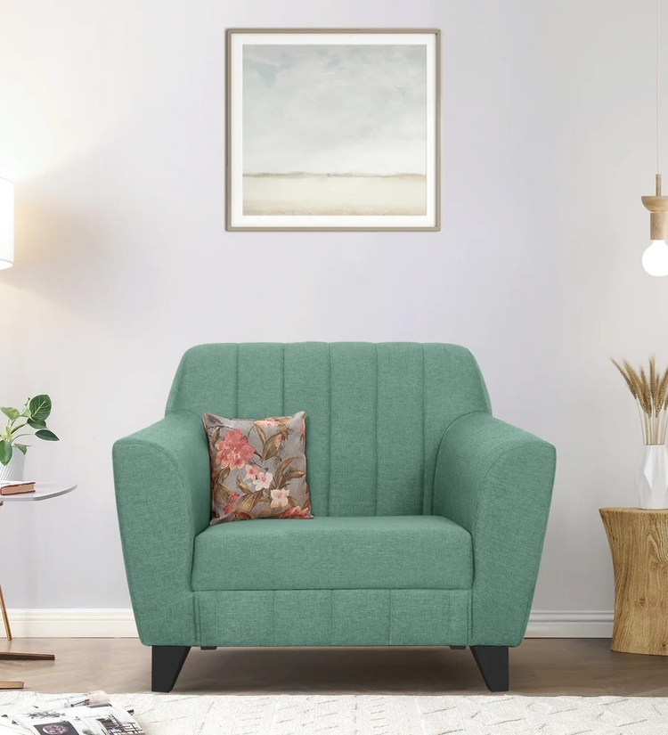Textura Azure 1 Seater Sofa In Imperial Green Colour