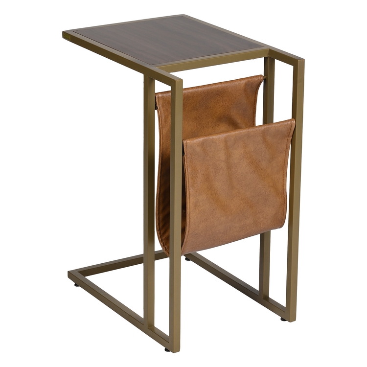 Jude Metal Portable Laptop Table in Brown Colour
