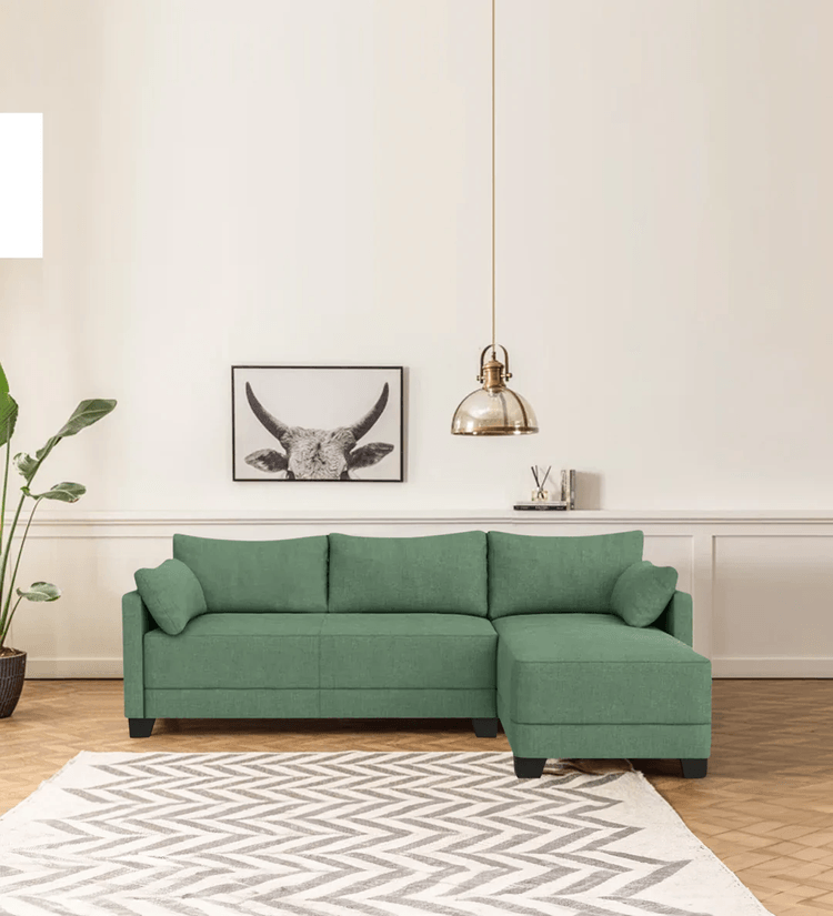 Duke 3+L Right Sectional Sofa In Green Colour
