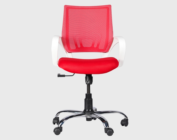 Bryce Ergonomic Mid Back Office Chair - Red Mesh