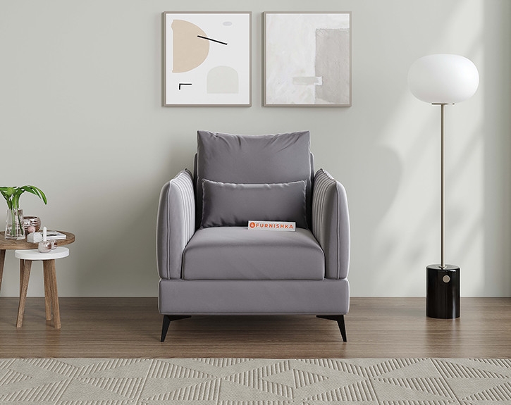 SoftSculpt Coriba 1 Seater Sofa In Premium Cotton Fabric