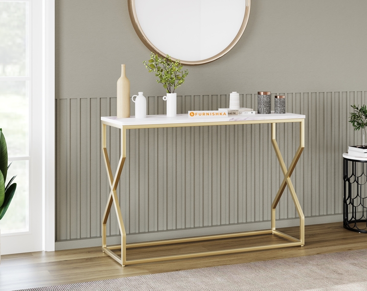 EthnoGlow Divaha Marble Console Table