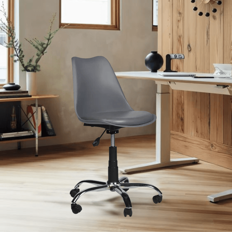 Spark Luxury Medium Back Office Chair In Grey Colour