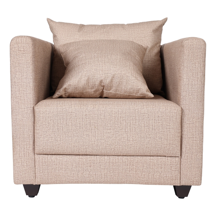 Textura Nixie 1 Seater Sofa In Neutral Beige Colour