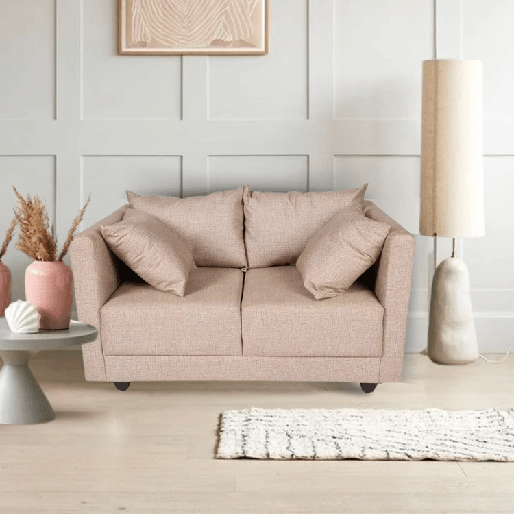 Textura Nixie 2 Seater Sofa In Neutral Beige Colour