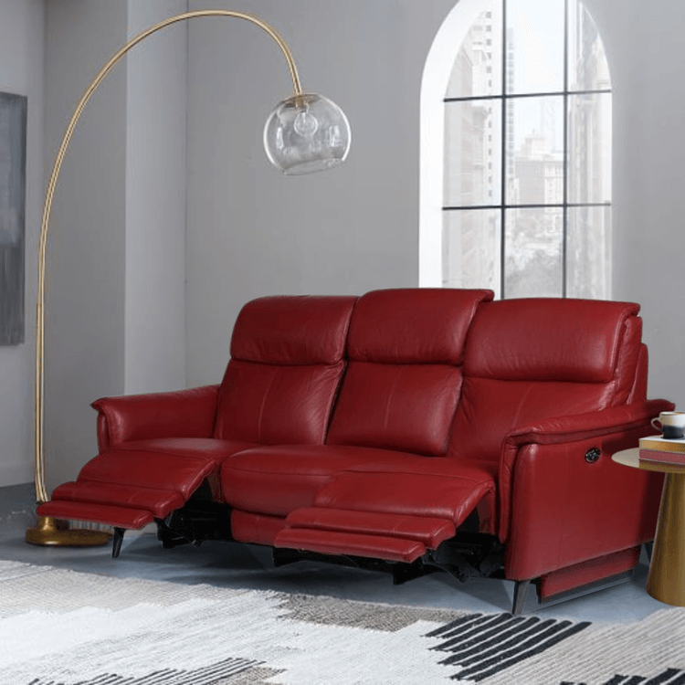 PlushCraft RubyRecline 3 seater Sofa (with 3 seats) with 2 motorised recliners