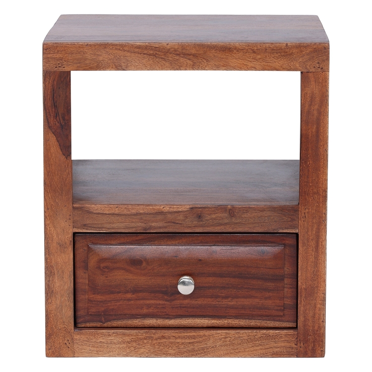 Asiro Solid wood Bed side Table - Single Drawer