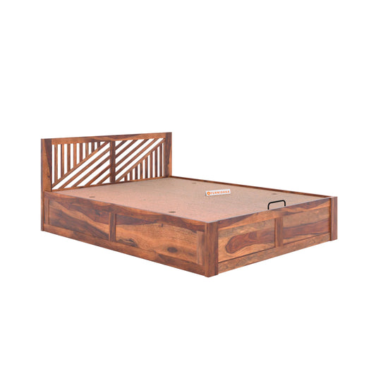 Oriel Queen Size Sheesham Bed - Hydraulic Storage