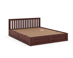 Arya Solid Wood King Bed with Box Storage