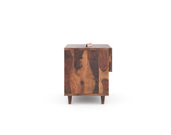 Yoho Bedside Table with Drawer Upper in Sheesham with Drawer Facia Amara in Sheesham