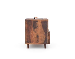 Yoho Bedside Table with Single Drawer lower in Sheesham with Drawer Facia Amara in Sheesham