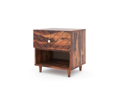 Chevora Upper Drawer Bedside Table In Sheesham - Yoho