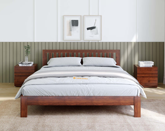 Arya Queen Size Solid Wood Bed - Non Storage