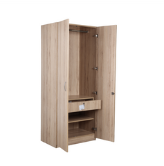 Ataria 2 Door Wardrobe - Oak Finish