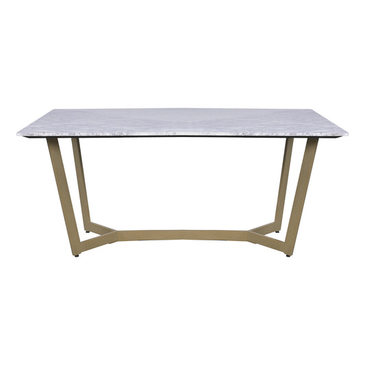 Aanvo Marble Top Coffee Table In Gold Finish