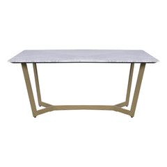 Aanvo Marble Top Coffee Table In Gold Finish