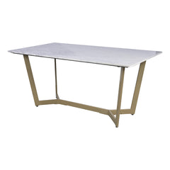 Aanvo Marble Top Coffee Table In Gold Finish