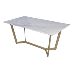 Aanvo Marble Top Coffee Table In Gold Finish