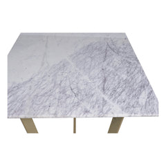 Aanvo Marble Top Coffee Table In Gold Finish