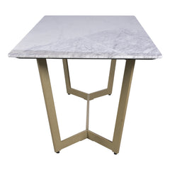 Aanvo Marble Top Coffee Table In Gold Finish