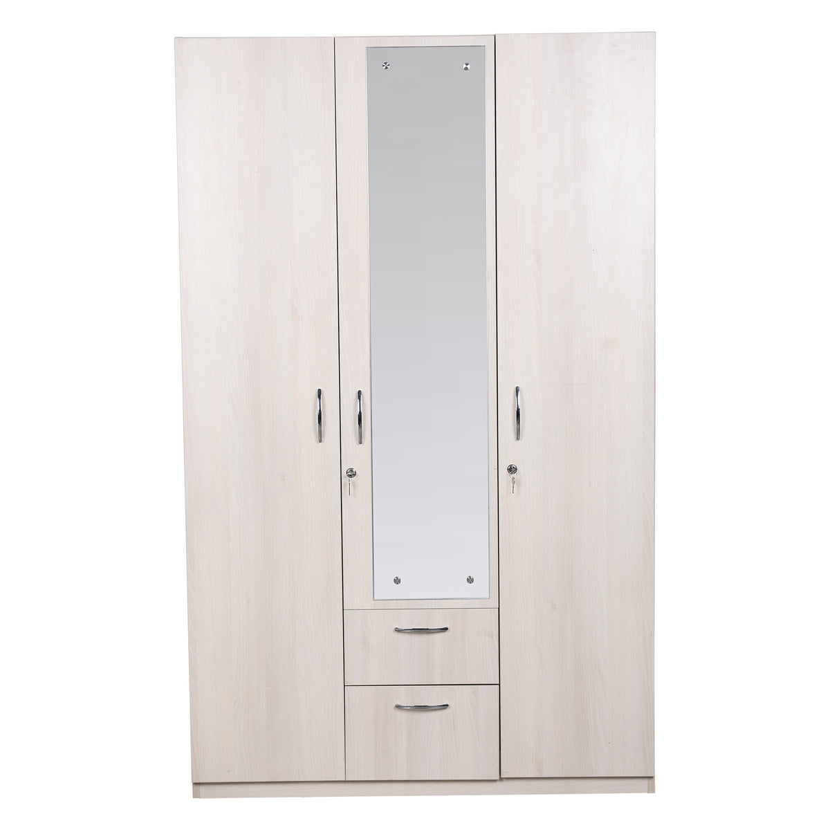 Gilma 3 Door Wardrobe with Mirror - Oak Finish