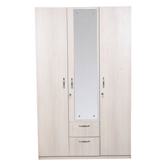 Gilma 3 Door Wardrobe with Mirror - Oak Finish