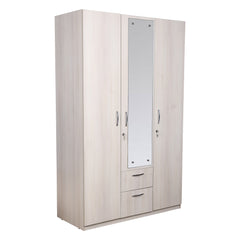 Gilma 3 Door Wardrobe with Mirror - Oak Finish