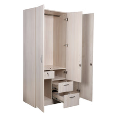 Gilma 3 Door Wardrobe with Mirror - Oak Finish