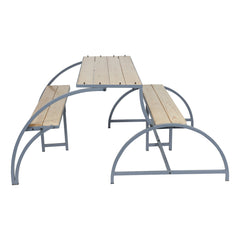 GARDEN FLIP TABLE 3+3 Seater