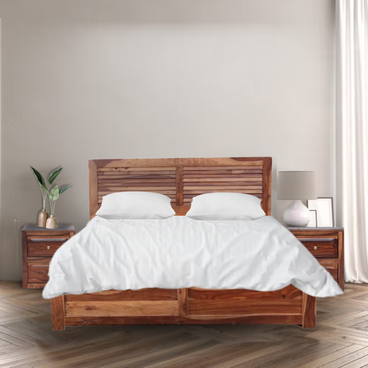 Zivara Sheesham Queen Size Bed