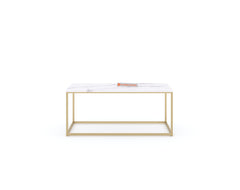 Winslow Marble Coffee Table In Gold Finish