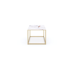 Winslow Marble Coffee Table In Gold Finish