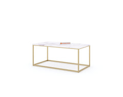 Winslow Marble Coffee Table In Gold Finish