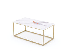 Winslow Marble Coffee Table In Gold Finish