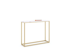 Winslow Marble Console Table In Gold Finish