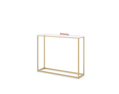 Winslow Marble Console Table In Gold Finish