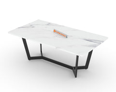 Aanvo Marble Top Coffee Table In Black Finish