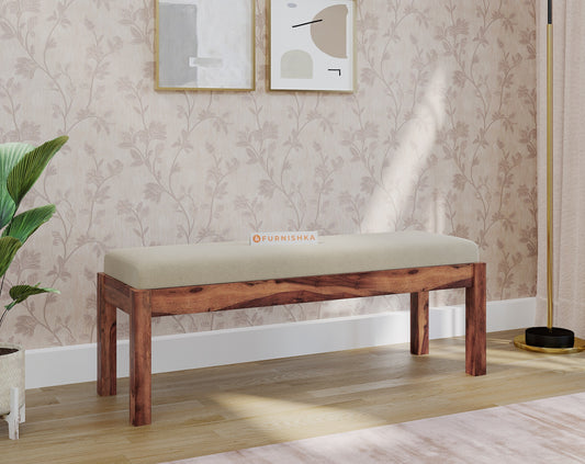 Solid Sheesham Wood Bench Upholstery- 4 seater dining