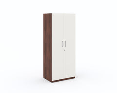 Varino 2 Door Wardrobe - White & Walnut Finish