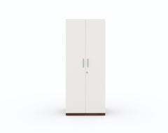 Varino 2 Door Wardrobe - White & Walnut Finish