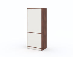 Varino 2 Door Wardrobe - White & Walnut Finish