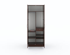 Zeta 2 Door Wardrobe - Walnut Finish